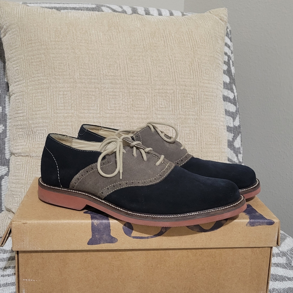 1901 Men Black and Grey Oxford Shoes